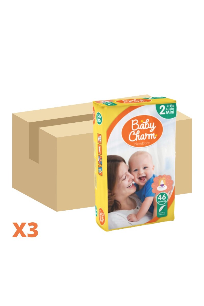 Couches Baby Charm T2 Mini : Confort et protection pour les bébés de 3 à 6  kg