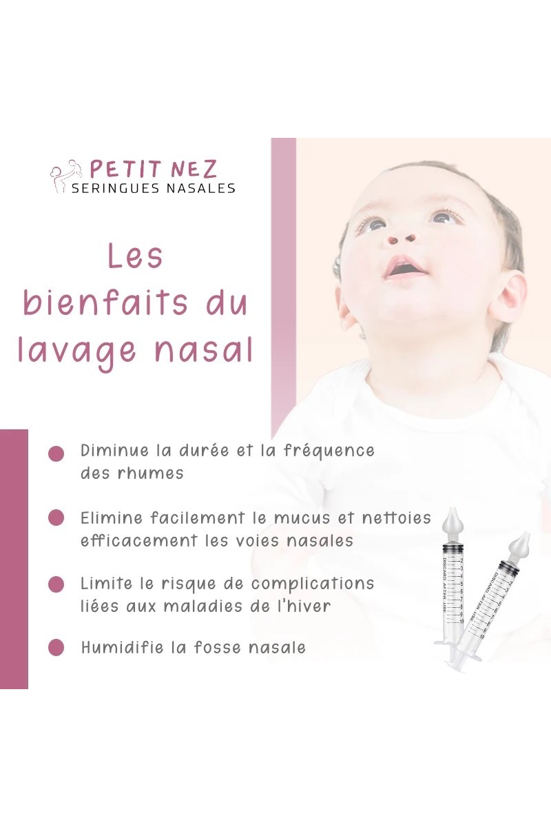 Familles: Rincer le nez de bébé à la seringue
