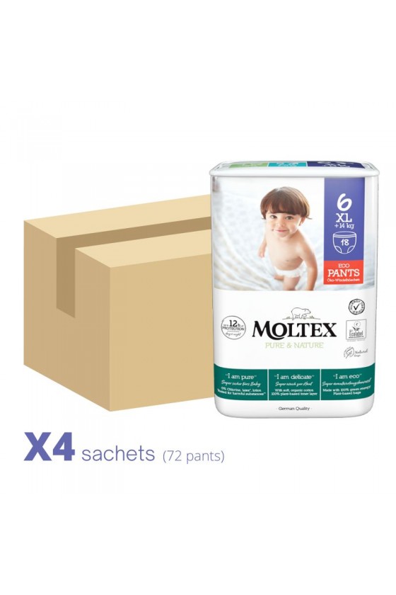 COUCHE CULOTTE MOLTEX T6 XL +14KGS SACHET DE 18