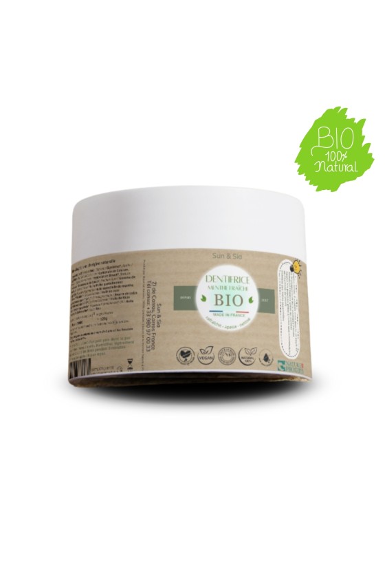 DENTIFRICE EN PATE BIO MENTHE FRAICHE SUN & SIA 125G