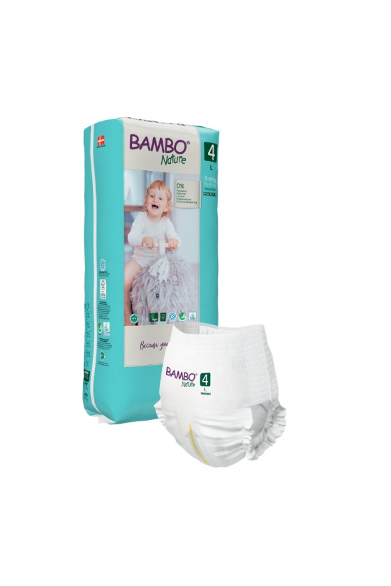 COUCHE CULOTTE BAMBO NATURE T4 - 7/14KGS TALL PACK SACHET DE 40